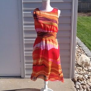 Calessa Sleeveless Bright, Bold Dress